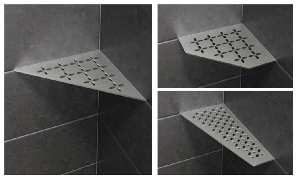 Schluter unveils brushed stainless steel shower shelves - TileLetter