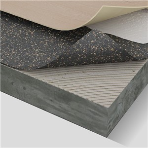 Recycled impact sound reduction underlayment for LVT plank flooring. Multi-Family IIC Noise Reduction At An Economical Price Point. Resistant To Indentation - Helps Hide Minor Subfloor Defects. Superior Adhesive Performance vs. Rubber &amp; Extruded Foams. Zero SBR Or Tire Rubber Content = Zero Plasticizer Migration Risk. Environmentally Superior - &gt;90% Recycled/Renewable Content.