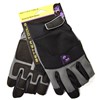 Better Tools work gloves are designed for professional contractors.  The dexterity gloves offers an  open finger design on the index and middle fingers. This allows for easy transition between task. Heavy duty hook &amp; loop closure for secure fit and pulse protection. Fitted stretch spandex for better ventilation, fit and comfort. Reinforced patches on palm and fingertips for increased anti-slip and extra protection. Machine washable. Available in three sizes, M, L, XL (sizes run small).