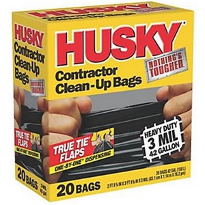Heavy-duty 3 mil, 42-gallon black trash bags. 33&quot; x 48&quot; contractor bags.