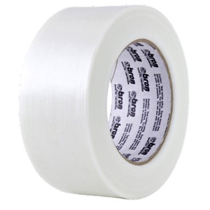 BT-300 is a medium strength fiberglass reinforced tape designed for the majority of packaging, palletizing and unitizing applications. The 1.1 mil polypropylene film combined with an aggressive ‘solventless’ pressure sensitive adhesive provides excellent adhesion to corrugated cartons and outstanding holding power.