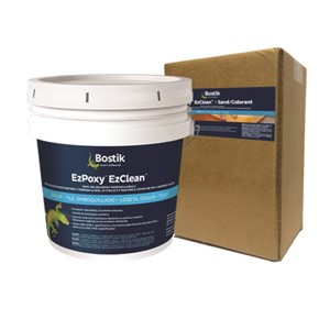 Bostik EzPoxy™ EzClean™ is a 100% Solids Epoxy Mortar &amp; Grout with outstanding application and clean-up properties.Use with ceramic, quarry, porcelain, granite, slate, pre-cast terrazzo, dimensional and moisture sensitive stone tiles over properly prepared concrete, structurally sound, exterior grade plywood (interior/dry use only), cement backer board, Bostik GoldPlus™,  Ultra-Set&#174;  Advanced,  Black-Top™  and  existing  ceramic tile.
