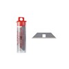 The Airway knife and blades are specialty blades for vinyl installation. These blades have a square central cutout that fits on a square boss in the knife that eliminates blade wobble. The blades are reversible and have two cutting edges.