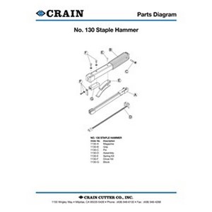 Replacement part for Crain 130 Staple Hammer