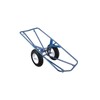 his cart has a full-sized 20 inch wide x 60 inch long bed that provides extra support for long and heavy rolls up to 1000 lbs. The tubular steel frame is reinforced with central steel plates for added durability. Four eyelets are provided for tying down the load. The large diameter 16&quot; pneumatic tubed tires are tall and wide enough to roll up curbs or across gravel. Assembled size: length 60 inches, width 20 inches, height 18 inches. Weight capacity 1,000 lbs. Cart net weight: 42 lbs.