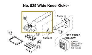 Replacement part for Crain NO 525 Knee Kicker