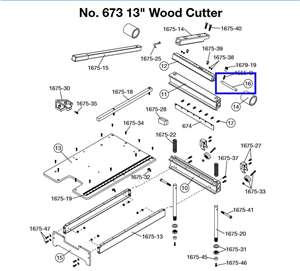 Replacement parts for Crain No 673 13&quot; Wood cutter.