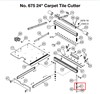 Replacement part for Crain No 675 24&quot; Carpet Tile Cutter