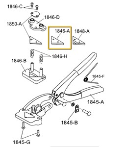 Replacement part for Crain 846 .135&quot; Punch Die Set (Metal Mitre Tool). See Parts diagram