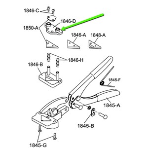 Replacement part for Crain 846 .135&quot; Punch Die Set (Metal Mitre Tool). See Parts diagram
