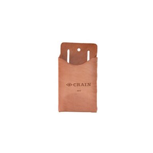 This square leather pouch hangs from the belt and has a deep 3 3/4&quot; x 5 1/2&quot; rectangular pocket formed with 1&quot; wide opening to quickly insert and remove larger items. The 2 1/4&quot; wide slots go onto most belts. Durable riveted construction. Outer dimensions 4 1/4&quot; x 7&quot;. Net weight: 4 oz.