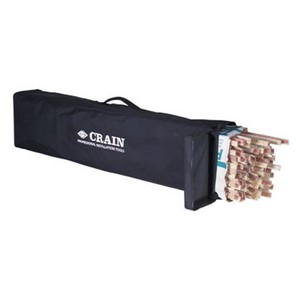 This heavy-duty cloth bag slips over standard-sized four foot long tackless strip boxes. The bag helps prevent the boxes from tearing and breaking open, keeping the tack strip protected and properly stored. The reinforced end panel with heavy-duty zipper and double-stitched handle increase durability. Projects a professional image and improves efficiency by keeping the strip organized.