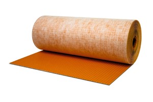 Schluter-DITRA and Schluter-DITRA-XL are polyethylene uncoupling membranes with a grid structure of square cutback cavities and an anchoring fleece laminated to the underside. DITRA and DITRA-XL provide uncoupling through the open rib structure, which allows for in-plane movement that effectively neutralizes the differential movement stresses between the substrate and the tile, thus eliminating the major cause of cracking and delaminating of the tiled surface. In conjunction with tile coverings, DITRA and DITRA-XL form an uncoupling, waterproofing, and vapor management layer, while providing support/ load distribution. The combination of these four essential functions allows for the successful installation of tile over a wide range of substrates, including plywood/OSB, concrete, gypsum, heated floors, etc.