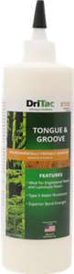 DriTac 8100 Tongue &amp; Groove Flooring Adhesive is a premium wood glue that is specifically formulated for all types of laminate and floating wood floors. DriTac 8100 can also be used over radiant heat systems. It provides a superior bond at the tongue and groove. DriTac 8100 is white in color, which makes it is easy to see for quick cleanup. It is non-toxic and nonflammable, making it safe to use and environmentally friendly. DriTac 8100 Tongue &amp; Groove Flooring Adhesive gives the professional installer a very high level of protection against potential moisture problems, while maintaining a strong superior bond.