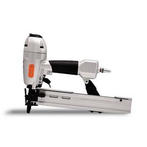 The 18 guag Pro Flooring Stapler is great for Engineered hardwoods. Has an operating pressue of 70 - 100 PSI. Useses staples size  3/4&quot; to 1-1/2&quot; in length. 184&quot; Crown.