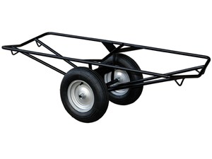 This cart solves your carpet and padding moving problems. Has 16&quot; diameter tubeless pneumatic 4-ply tires for easy rolling over curbs, steps or gravel drives. Made from heavy gauge tubular steel, the carts have all welded construction for long life. The frame design has no end projections which can cause wall damage, cut into carpet, or require crutch tips that can be lost. Cart has a 1,340 lb. capacity, based on tire rating. Full size frame gives best support for carpet that wants to ‘break over’.