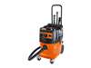 Powerful, HEPA, professional wet / dry vacuum cleaner with fully automatic filter cleaning, for attachment of various case systems, includes extensive accessories.