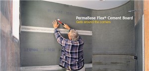 PermaBase BRAND Flex Cement Board is a polymer-modified cement board reinforced with an alkali resistant fiber mesh ideal for use around ceilings, beams, columns, arches and archways, walls and anywhere an evenly curved surface is required.