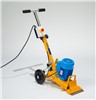 MS230 Floor and tile removal machine. Versatile scraper for small areas and tight spaces. Fully adjustable chassis to change the blade angle. Large diameter wheels for excellent mobility and stability. Simple clampo for quick and easy blade changes. Optimal weight distribution to ensure high work rate. Adjustable handle height. Compact design.
