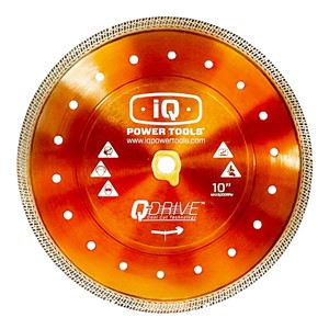 This 10&quot; blade is our proprietary composition of diamond concentration, metal type, and flange thickness cuts cool while reducing vibration and movement. Built specifically for the iQTS244. Engineered to cut tile DRY! Blade stays cool to the touch, no warping or wandering. Precision cuts match the quality of a wet blade.