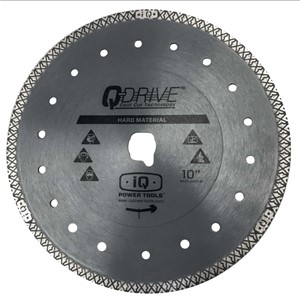 This 10&quot; blade is our proprietary composition of diamond concentration, metal type, and flange thickness cuts cool while reducing vibration and movement. This blade is recommended when focusing on granite or harder porcelain. Built specifically for the iQTS244. Engineered to cut tile dry. Blade stays cool to the touch. No warping or wandering. Precision cuts match the quality of a wet blade.