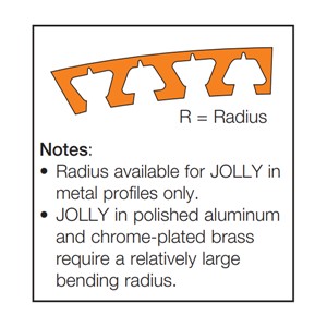 Schluter Schiene-Radius Edge Trim 3/16&quot; Aluminum Bright Black -8&#39;2.5&quot;