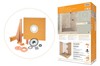 The Schluter-KERDI-SHOWER-KIT is an all-inclusive package containing each of the components required to create a watertight shower assembly. Designed to create a fully waterproof and vapor-tight enclosure in tiled showers and residential steam showers. Contains shower tray, shower curb, waterproofing membrane and waterproofing strips, formed corners, pipe seal, and mixing valve seal. Also includes KERDI-DRAIN with integrated bonding flange and stainless steel grate.