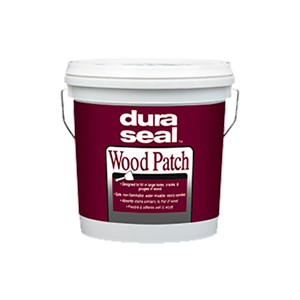 A safe, non-flammable, waterbased product designed to quickly and easily fill in large holes, cracks and gouges in wood. It sands easily, is flexible and adheres well to wood. It also absorbs stains similarly to wood.