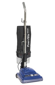 Commercial Bagless Upright Vacuum 12&quot;. You won&#39;t find a better value on a fully equipped commercial vacuum.  This workhorse vac weighs just 14 lbs. and features a 120 CFM 5.0 amp motor, heavy-duty housing, and all steel two-piece handle.  Four level height adjustment and easy access to the brush roll make it a favorite among cleaning professionals.