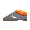 Made from anodized steel, this tool is designed to cut carpet along a row and has one blade at 30? on each side to cut closer to the nap for a cleaner seam.  The handle has a wider design for comfort and stability, and the bottom is designed to stay in the row.