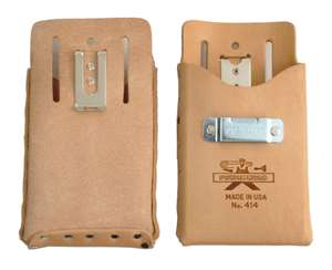Leather Pouch with Tape &amp; Belt Clip