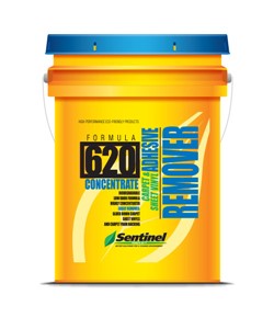 Sentinel 620 Carpet &amp; Sheet Vinyl Adhesive Remover Concentrate is the complete product for easily removing carpeting or for stripping the toughest latex and acrylic adhesives from all floor surfaces. 620 is a highly concentrated product which can be used straight or mixed with hot water, depending on the project.