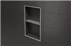 Schluter-SHELF-N is a wall storage system available in brushed stainless steel. The shelves are 5/32&quot; (4 mm) -thick and features designs coordinating with the Curve and Floral styles found in KERDI-DRAIN and KERDI-LINE drain grates. They can be used in showers and other tiled wall applications (e.g., kitchens and baths). SHELF-N is a rectangular shelf that fits the prefabricated Schluter-KERDI-BOARD-SN shower niche. It is installed in conjunction with the tile. Schluter-SHELF-N is a rectangular shelf that fits the prefabricated Schluter-KERDI-BOARD-SN shower niche.