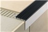 The Schluter-TREP-TAP is an anodized aluminum cover profile that integrates with the TREP-S and TREP-B stair-nosing profiles to conceal the top of the riser. Prevents tile edges on stairs from chipping. Increases safety by improving the visibility of stair edges. Ideal for offices, shopping malls, and other public areas. Available in satin anodized aluminum in two widths 2&quot; and 2-13/32&quot;. The cover profile in 2-13/32&quot; (61 mm) features a grooved surface, while the 2&quot;(50 mm) profile has a smooth surface.