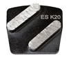 Ninja segment suitable for monodisc grinding machines up to 1500 RPM. The ES K20 segment is used for light gridning and profiling on soft concrete.