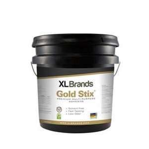 Gold Stix premium multi-purpose adhesive is designed for direct glue-down interior carpet installations, for bonding carpet to pad in double stick systems, and can also be used with mineral or fibrous-backed resilient sheet goods. Gold Stix quickly develops adhesive legging and forms a strong durable bond with most commercial broadloom carpets. The adhesive remains tacky for an extended period of time, has little odor and is environmentally friendly. Contains MicroSept  Antimicrobial System Protection for enhanced resistance to mold and mildew. Gold Stix is Cradle to Cradle Certified  at the GOLD level.