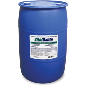 Vital Oxide is an EPA registered hospital disinfectant cleaner, mold killer, food contact surface sanitizer, and super effective odor eliminator. Ready to use or dilute per instructions, it can be sprayed, wiped, fogged or electrostatic sprayed. Non-irritating to the skin and non-corrosive to treated articles.